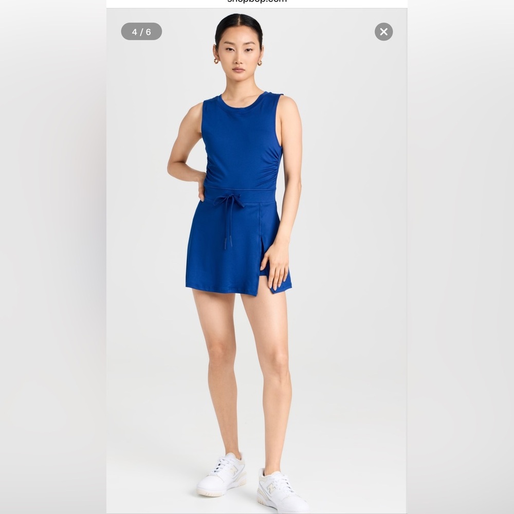 Free people Sports Sleeveless Royal Blue Drawstring Skort Dress NWOT